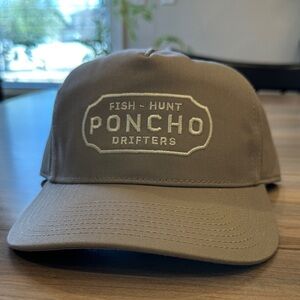 Poncho Drifters Khaki Embroidered Patch Cap NWOT
